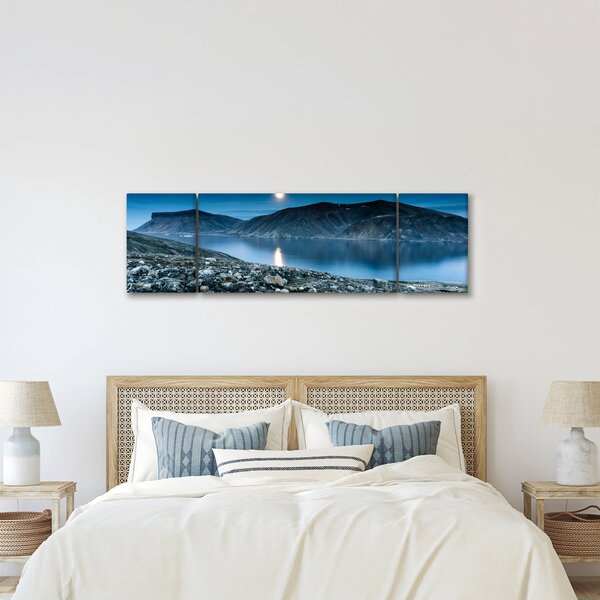 Obraz nocnego krajobrazu, Islandia (170x50 cm)