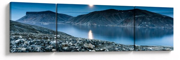 Obraz nocnego krajobrazu, Islandia (170x50 cm)