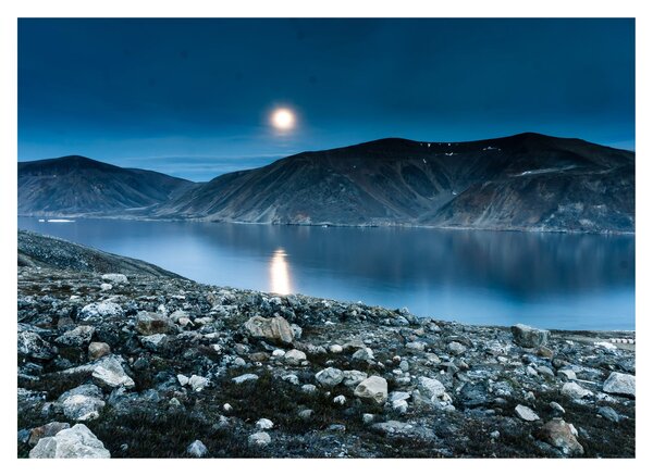 Obraz nocnego krajobrazu, Islandia (70x50 cm)