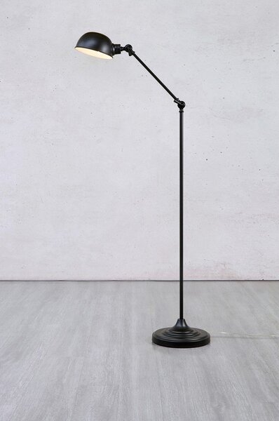 Czarna lampa stojąca (wysokość 143 cm) Portland – Markslöjd