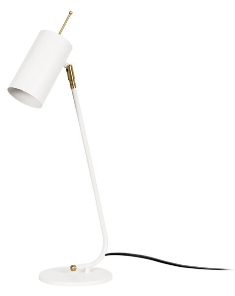 Biała lampa stołowa z metalowym kloszem (wysokość 55 cm) Sivani – Opviq lights