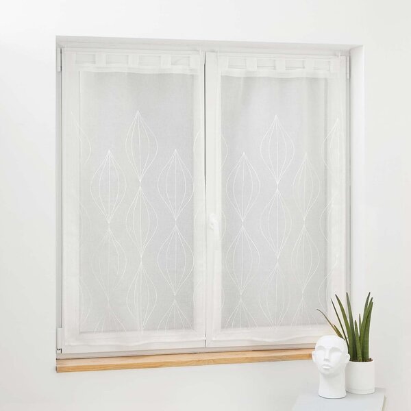 Białe firanki z woalu zestaw 2 szt. 60x90 cm Galactee – douceur d'intérieur
