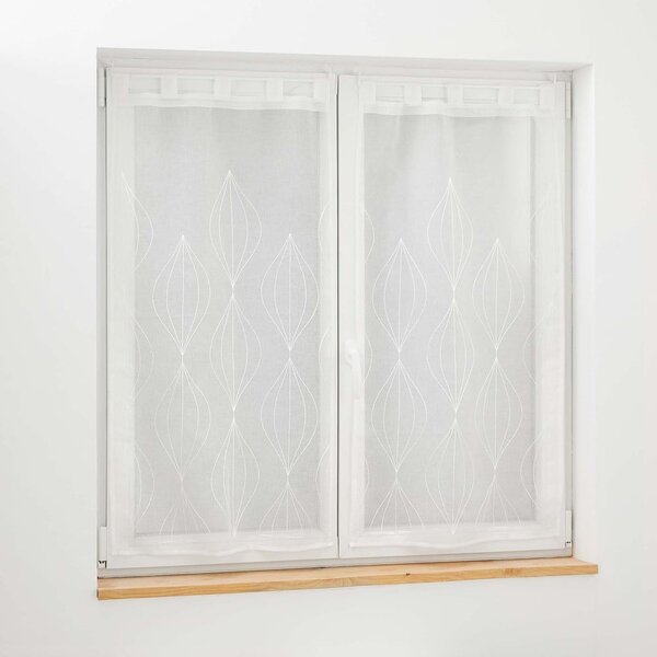 Białe firanki z woalu zestaw 2 szt. 60x90 cm Galactee – douceur d'intérieur