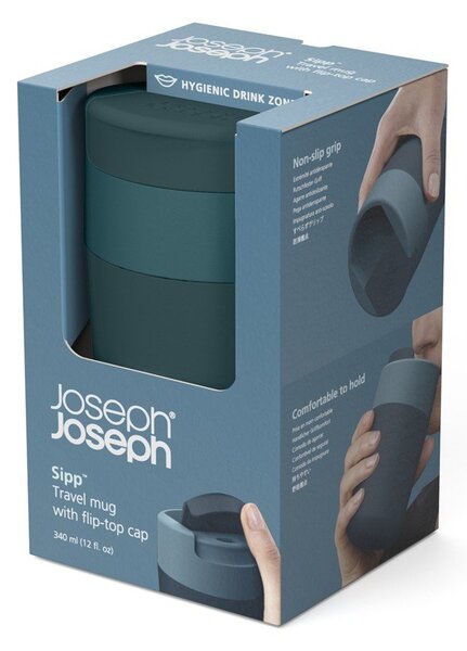 Ciemnoniebieski kubek podróżny 340 ml Sipp – Joseph Joseph