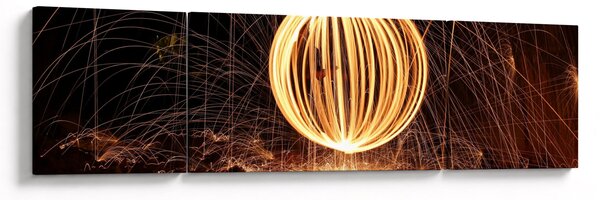 Obraz - Malowanie światłem (170x50 cm)