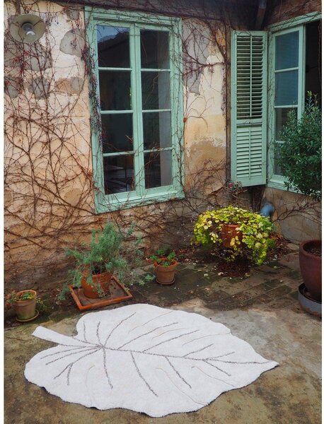 Beżowy bawełniany dywan dziecięcy tkany ręcznie odpowiedni do prania 120x180 cm Monstera Natural – Lorena Canals