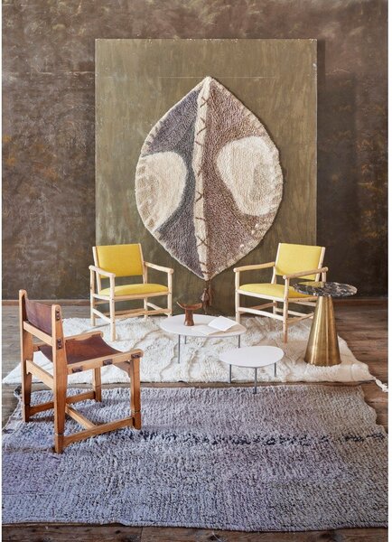 Biały wełniany dywan tkany ręcznie odpowiedni do prania170x240 cm Enkang Ivory – Lorena Canals