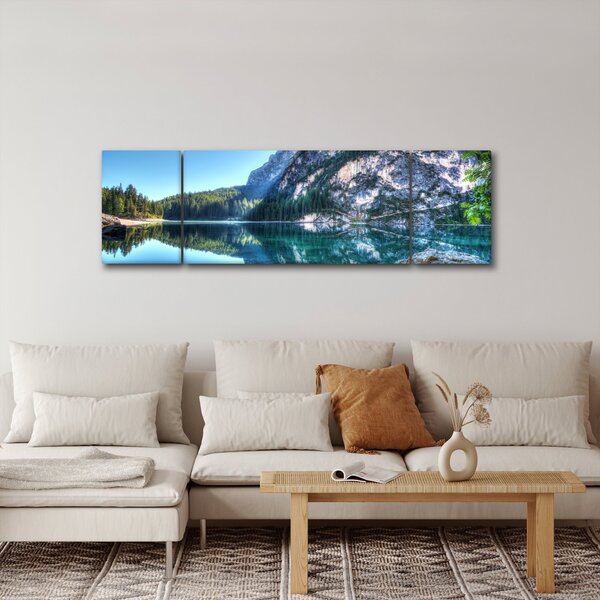 Obraz wysokogórskiego jeziora (170x50 cm)
