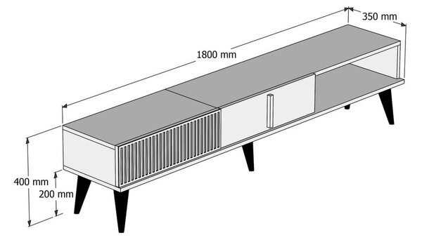 Szafka pod TV w dekorze marmuru 180x40 cm Milan – Kalune Design