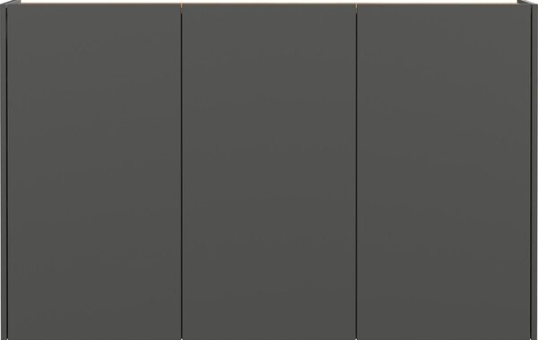 Antracytowa szafka w dekorze dębu wisząca 138x87x25 cm Libbiano – Germania