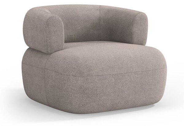 Beżowy fotel z materiału bouclé Jenny – Micadoni Home