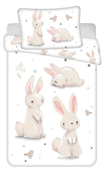 Bawełniana pościel dziecięca do łóżeczka 100x135 cm Bunnies – Jerry Fabrics