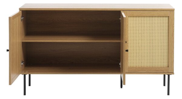 Niska komoda w dekorze dębu w naturalnym kolorze 140x80 cm Pensacola – Unique Furniture