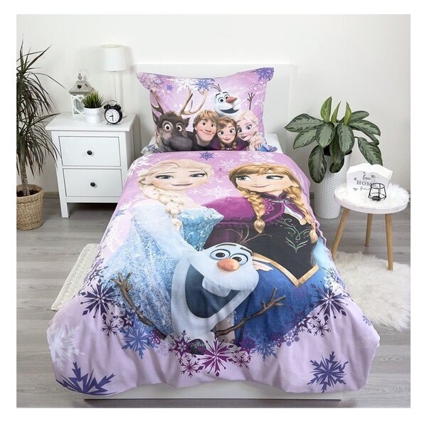 Bawełniana pościel dziecięca jednoosobowa 140x200 cm Frozen – Jerry Fabrics