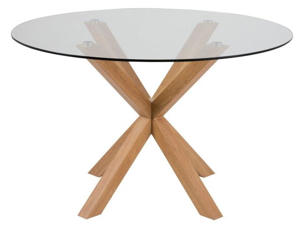 Stolik do jadalni ze szklanym blatem Actona Heaven, ⌀ 119 cm