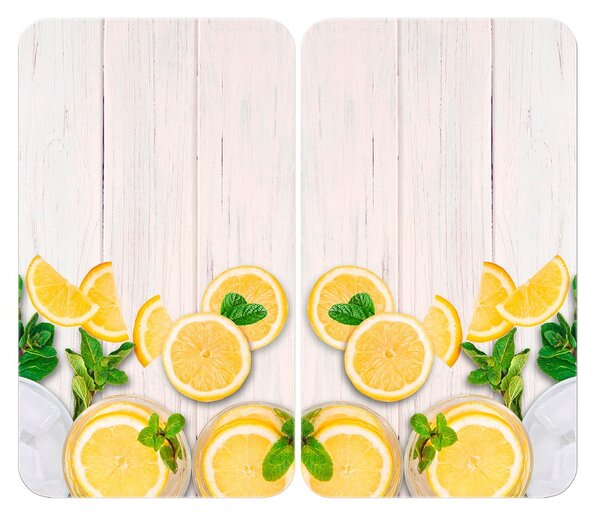 Płyty ochronne na kuchenkę ze szkła hartowanego zestaw 2 szt. 52x30 cm Lemons – Wenko