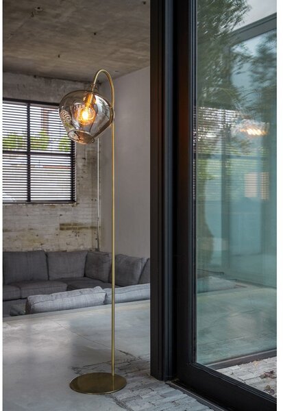 Lampa stojąca w kolorze złota (wysokość 160 cm) Rakel – Light & Living