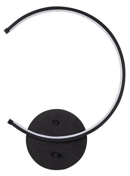 Czarny kinkiet LED ø 10 cm Moon – Opviq lights