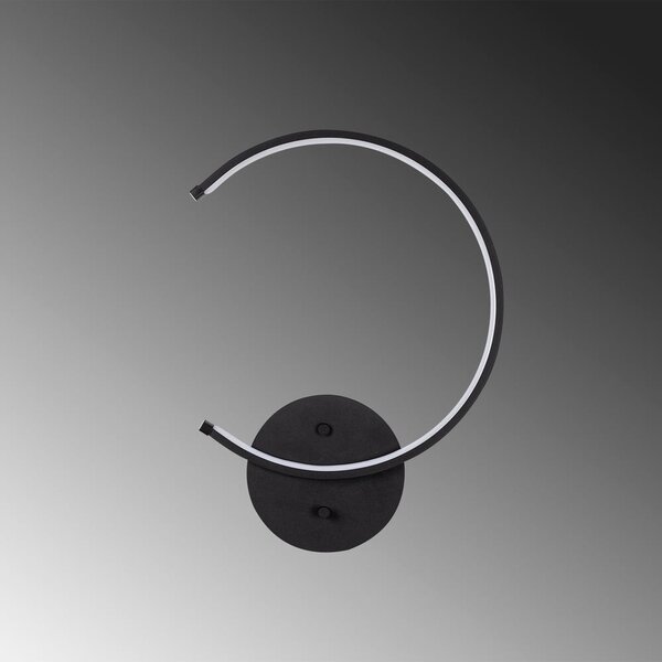Czarny kinkiet LED ø 10 cm Moon – Opviq lights