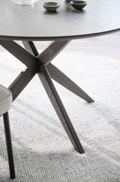 Okrągły stół z blatem w dekorze dębu 120x120 cm Calverton – Rowico
