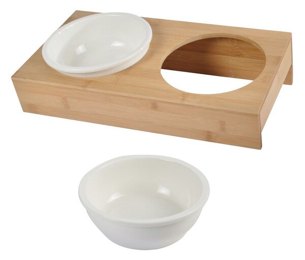 Ceramiczny zestaw misek dla psów ze stojakiem ø 16 cm – Love Story