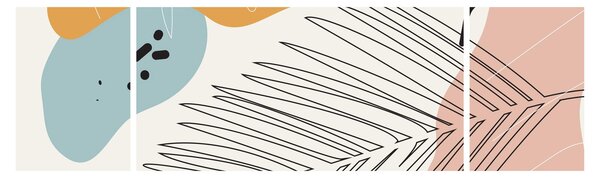 Obraz - ilustracja liścia (170x50 cm)