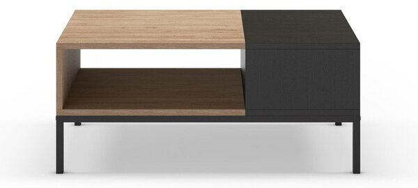 Czarno-naturalny stolik 56x90 cm Cailin – Marckeric