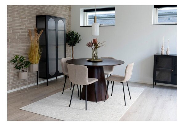 Okrągły stół z blatem w dekorze orzecha ø 120 cm Bolton – House Nordic