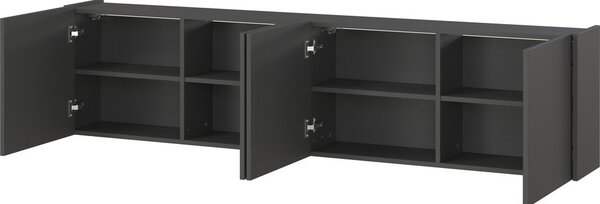 Antracytowa szafka pod TV 183x45 cm Piana – Germania