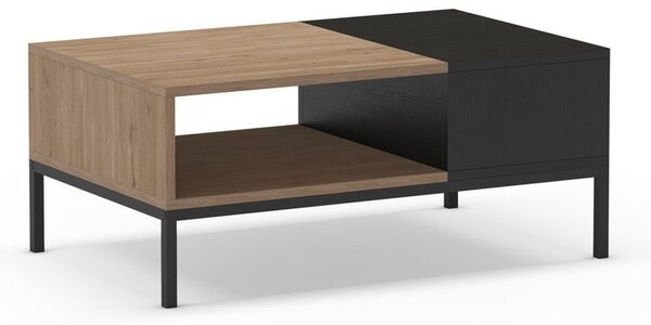 Czarno-naturalny stolik 56x90 cm Cailin – Marckeric