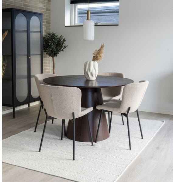 Okrągły stół z blatem w dekorze orzecha ø 120 cm Bolton – House Nordic