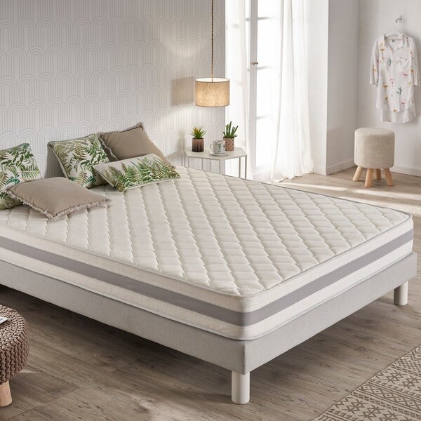 Twardy/średnio twardy piankowy materac dwustronny 180x200 cm Naturcare Aloe Vera – Moonia