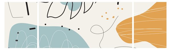 Obraz - ilustracja liścia (170x50 cm)