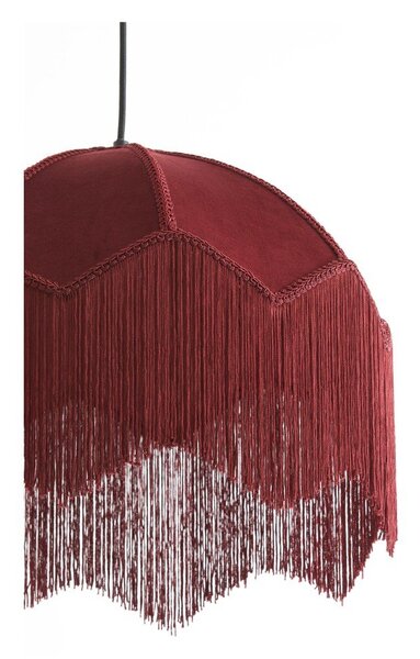 Bordowa lampa wisząca z tekstylnym kloszem ø 40 cm Malacia – Light & Living