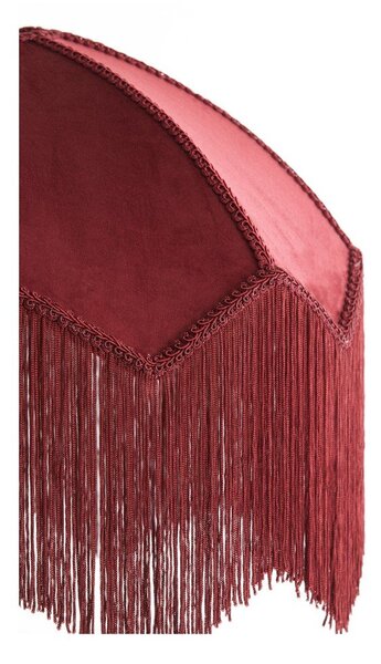 Bordowa lampa wisząca z tekstylnym kloszem ø 40 cm Malacia – Light & Living