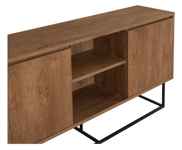 Niska komoda w dekorze orzecha 140x72 cm Rodez – Kalune Design