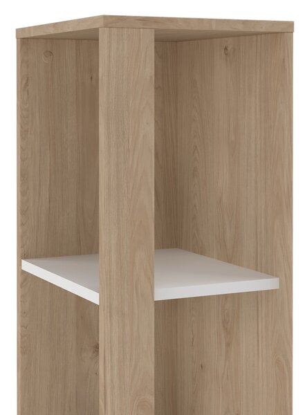 Biało-naturalny regał w dekorze dębu 41x205 cm Sign – Tvilum