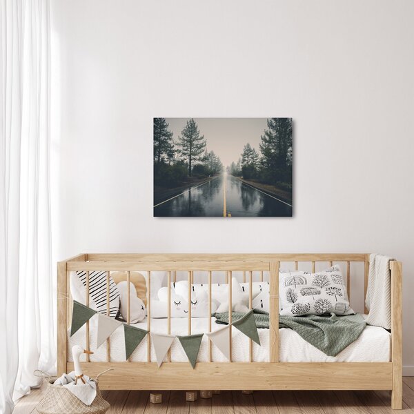 Obraz drogi w deszczu (70x50 cm)