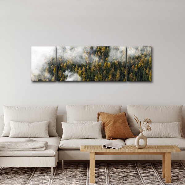 Obraz lasu w chmurach (170x50 cm)