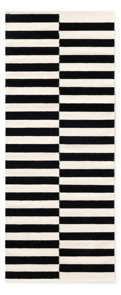 Czarno-biały wełniany chodnik dwustronny tkany ręcznie 80x200 cm Donna – Hanse Home