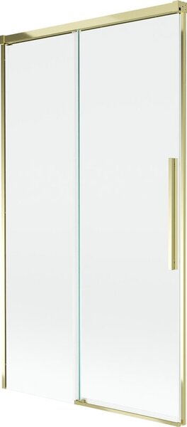 Mexen Rox parawan nawannowy 2-skrzydłowy rozsuwany 100 x 150 cm, transparent, złoty - 8C9-100-001-50-00