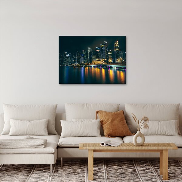 Obraz Singapuru nocą (70x50 cm)