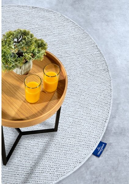 Biały wełniany okrągły dywan tkany ręcznie ø 200 cm Francois – Villeroy&Boch