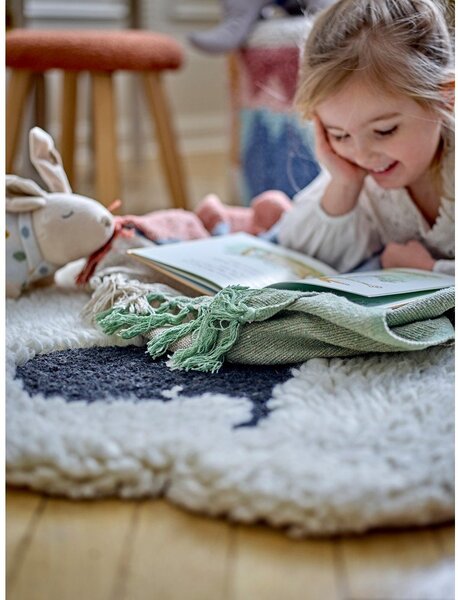 Biały wełniany dywan dziecięcy ø 84 cm Dolly – Bloomingville Mini