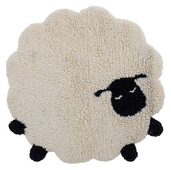 Biały wełniany dywan dziecięcy ø 84 cm Dolly – Bloomingville Mini