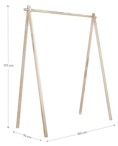 Brązowy wieszak na ubrania z drewna sosnowego Hongi – Karup Design