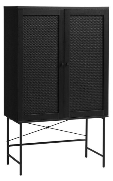 Czarna szafka w dekorze dębu 80x135 cm Pensacola – Unique Furniture