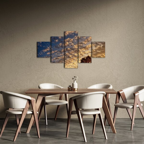Obraz - palmy pośród chmur (125x70 cm)