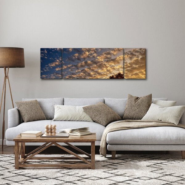 Obraz - palmy pośród chmur (170x50 cm)