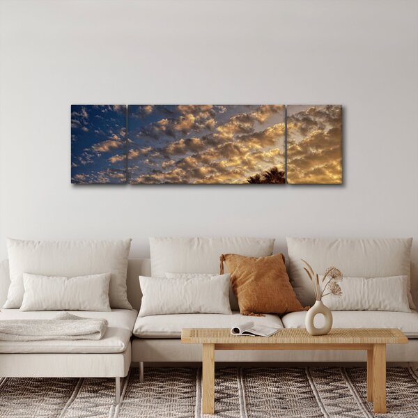 Obraz - palmy pośród chmur (170x50 cm)